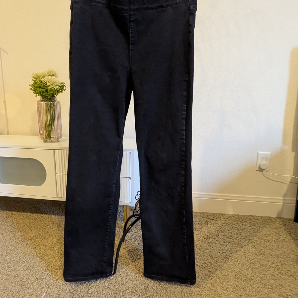 NYDJ Black Straight-Leg Jeans